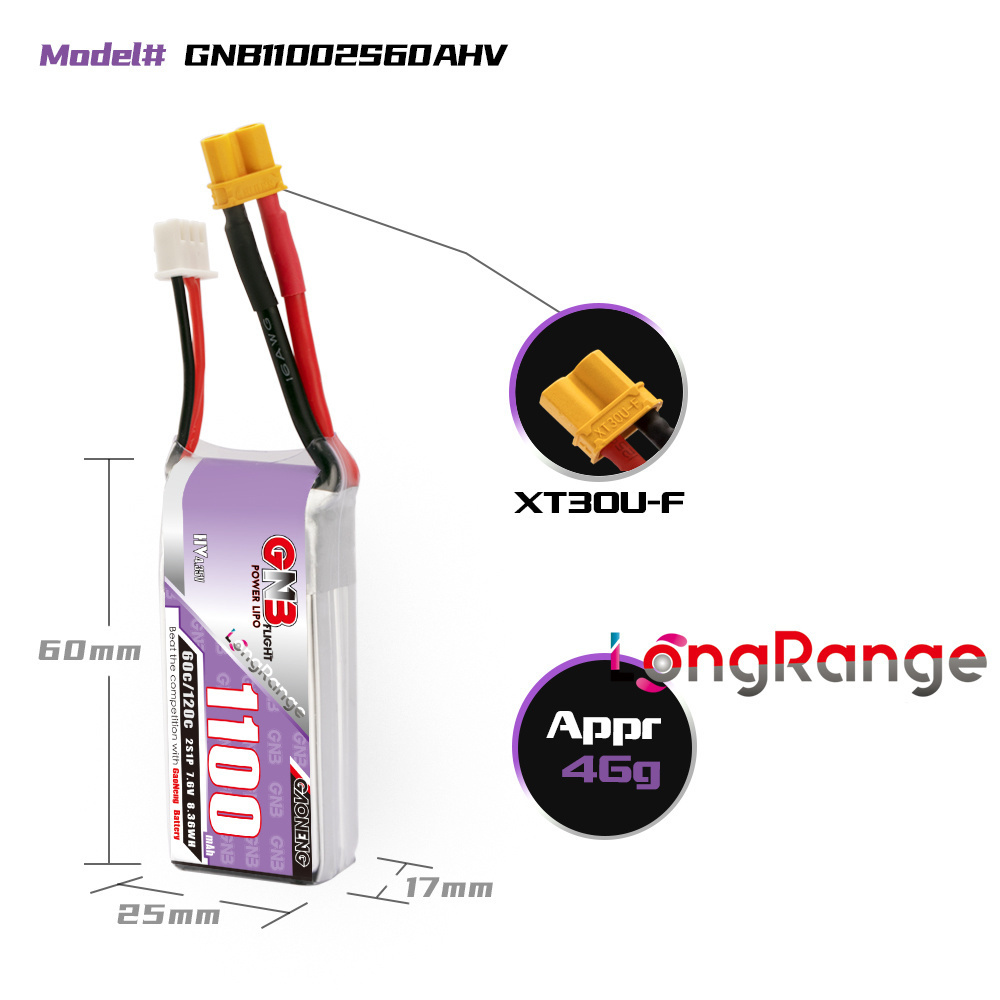 GNB 1100mAh 2S 3S 4S 6S 60C/12 - Drone Battery 6S ulasan dan harga