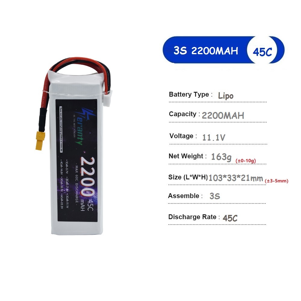 11.1V LiPo Battery 3S 1500mah  - Drone Battery Connector ulasan dan harga