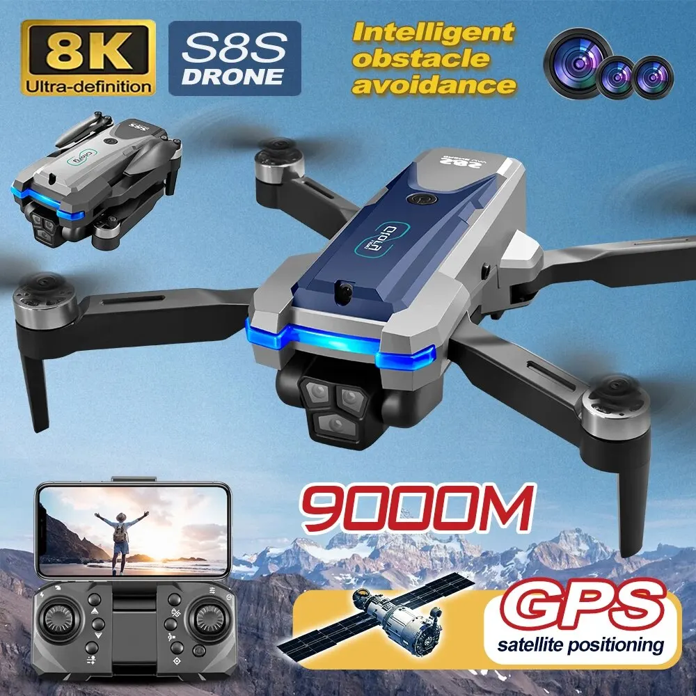 S8S GPS Drone 5G Wifi 8K HD Du - Drone Battery Box ulasan dan harga